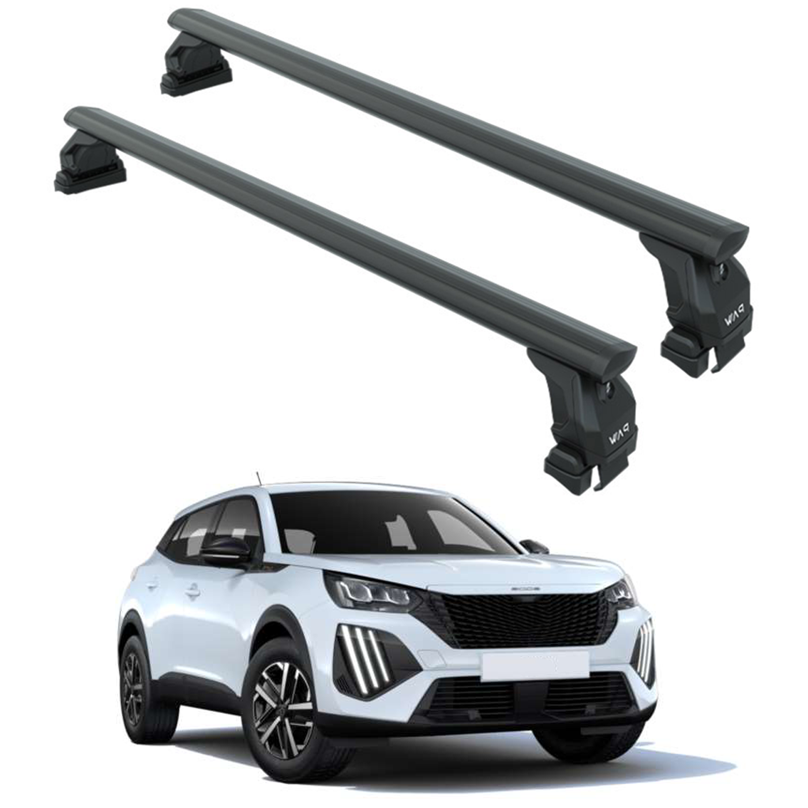 For Peugeot 2008 2020- Up Roof Rack Cross Bars Normal Roof Alu Black For Peugeot 2008 2020- Up Roof Rack Cross Bars Normal Roof Alu Black